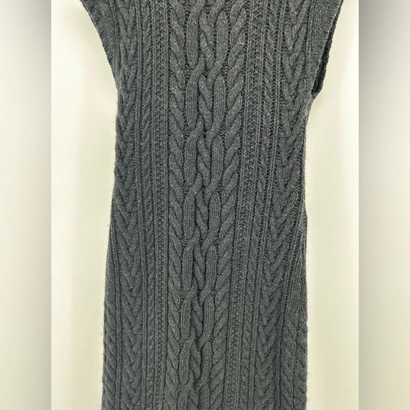 RALPH LAUREN RUGBY Cable Knit  SLEEVELESS GRAY CARDIGAN JACKET SWEATER SIZE XS - Picture 7 of 13